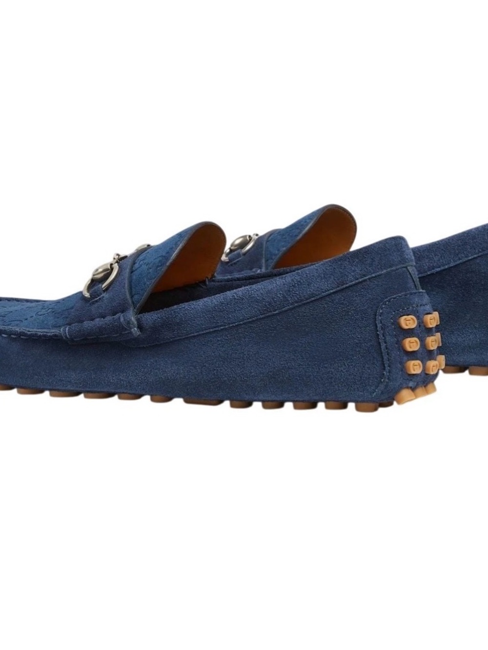 NWT Gucci Suede Horsebit Loafers in Navy Blue - Picture 6 of 8
